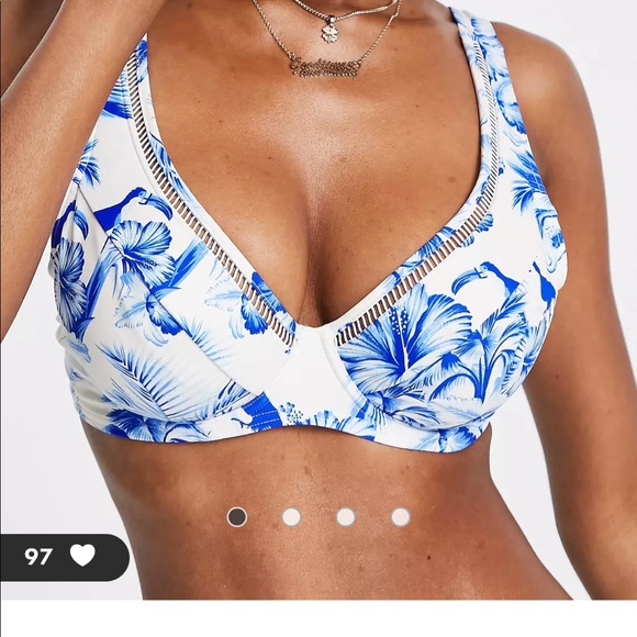 NWT Figleaves Toulouse underwired plunge bikini top US36H bottom US10 - Picture 10 of 15